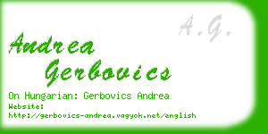 andrea gerbovics business card